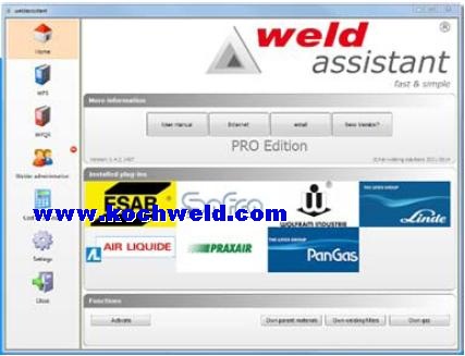 焊接切割,管理软件,WPS工艺评定软件,WPQR工艺管理软件,WELD ASSISTANT
